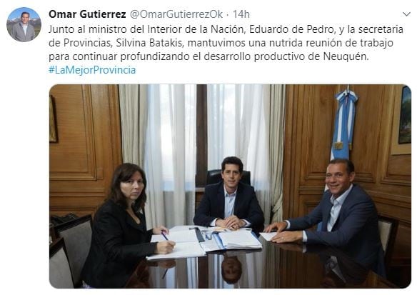 Omar Gutiérrez y Wado de Pedro durante la última reunión (web).