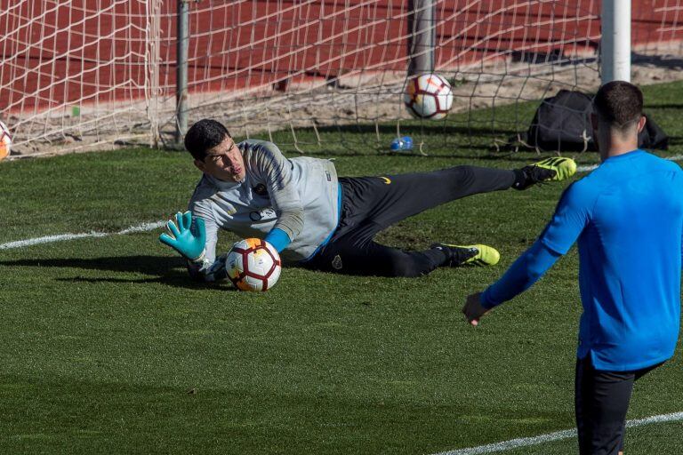 El arquero boliviano durante su etapa en Boca, donde no disputó partido oficiales. Foto: EFE/Rodrigo Jiménez.