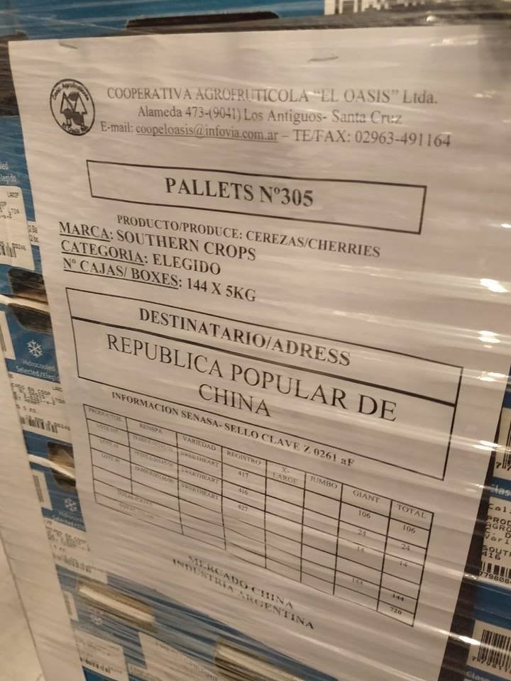 los antiguos exportacion cerezas