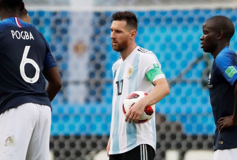 Lionel Messi en el Mundial de Rusia ante Francia, su último partido en la Selección. Foto: EFE