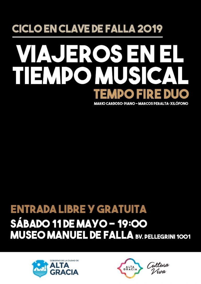 Invitación al primer encuentro con la música en el marco del Ciclo de Conciertos en el Museo, “En Clave de Falla 2019”.