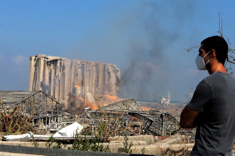 El silo del puerto, en Beirut (STR / AFP)