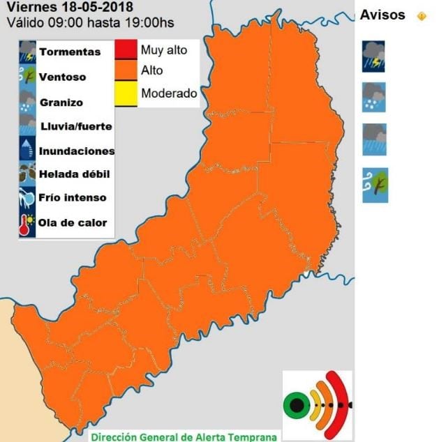 Pronóstico del tiempo para Misiones - 17 de mayo