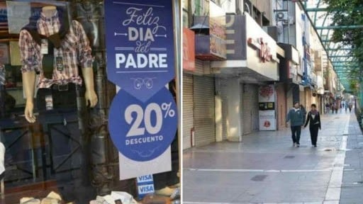 Mucho movimiento en la Peatonal, pero poco repunte en las ventas de los comercios.