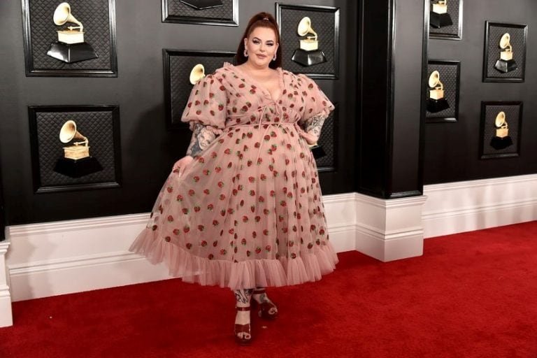 Tess Holliday antes de que el vestido se hiciera furor en redes (Instagram/@lirika.matoshi)