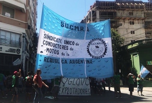 La protesta del sindicato en Lagos y San Lorenzo. (@juliaffern)