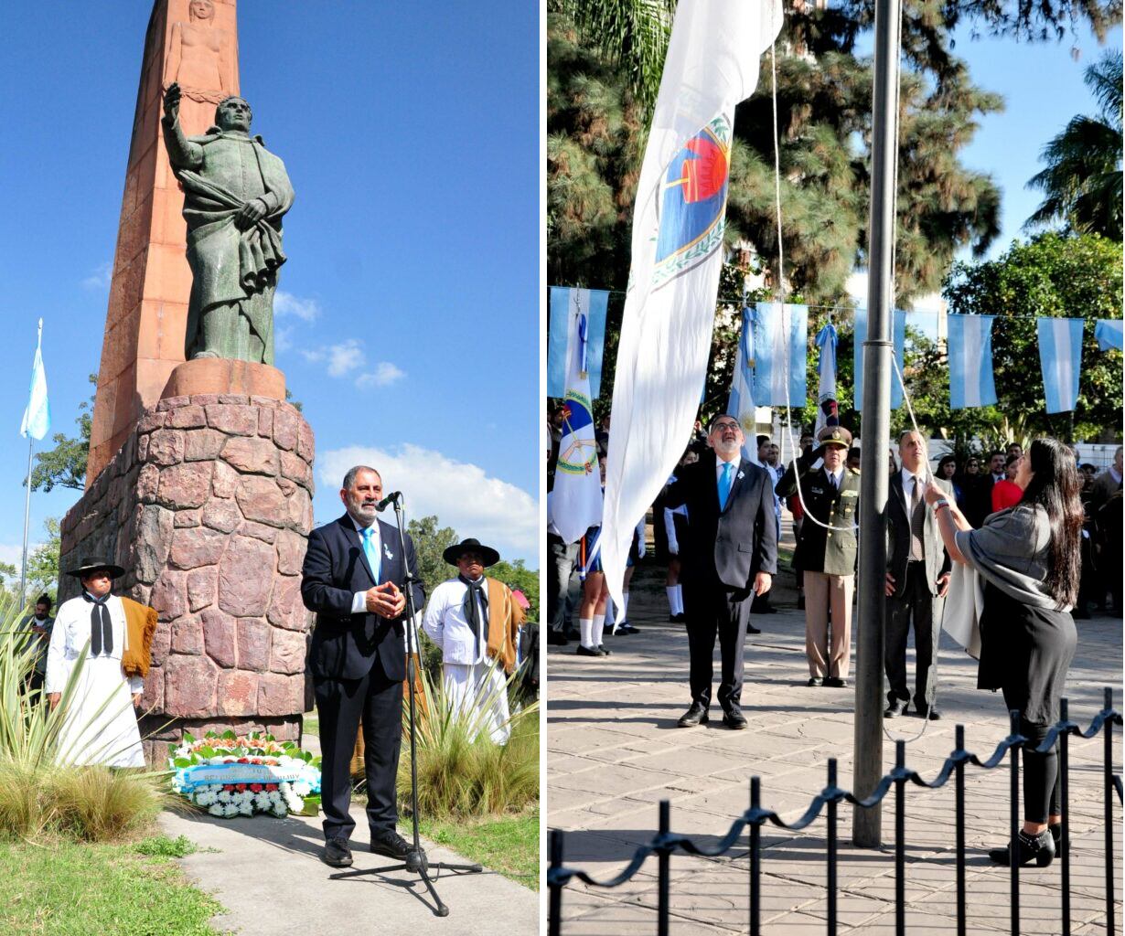 Un homenaje al canónigo Juan Ignacio Gorriti y la ceremonia central en la plaza Belgrano fueron parte de los actos oficiales celebrados este jueves en Jujuy.