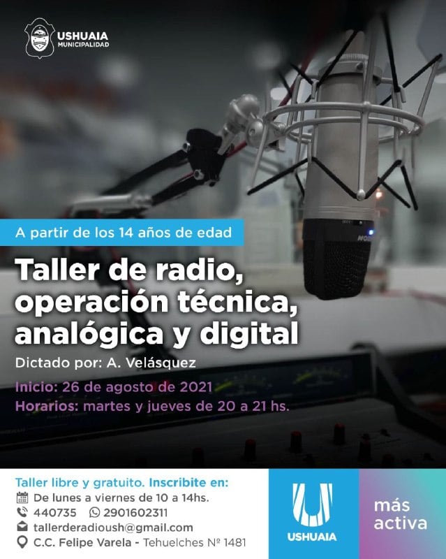 El Municipio brindará talleres de operación técnica de radio abiertos a la comunidad