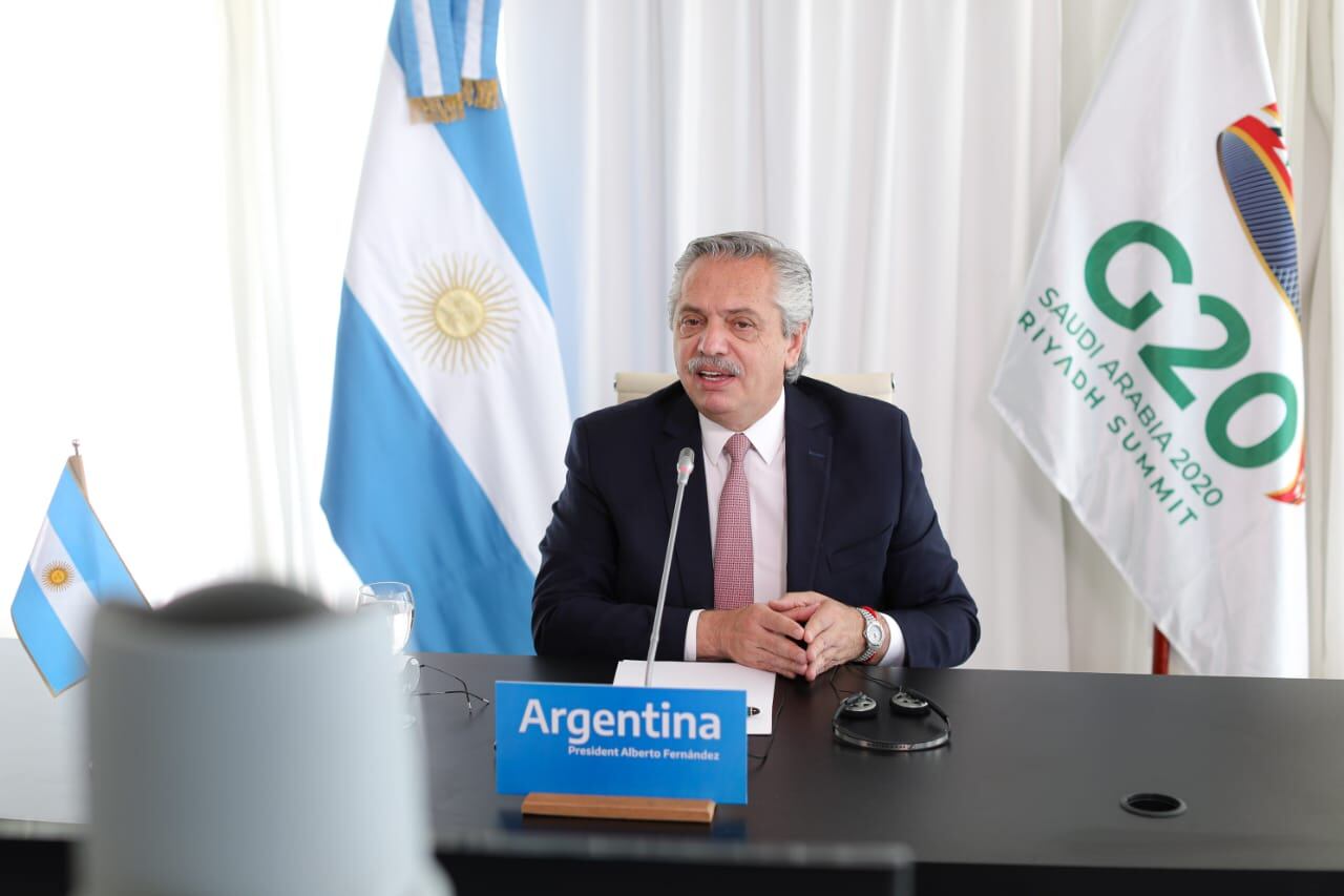 Alberto Fernández en el G20: “Nadie se salva solo en un planeta que se incendia, se inunda o se envenena” (Foto: Presidencia)