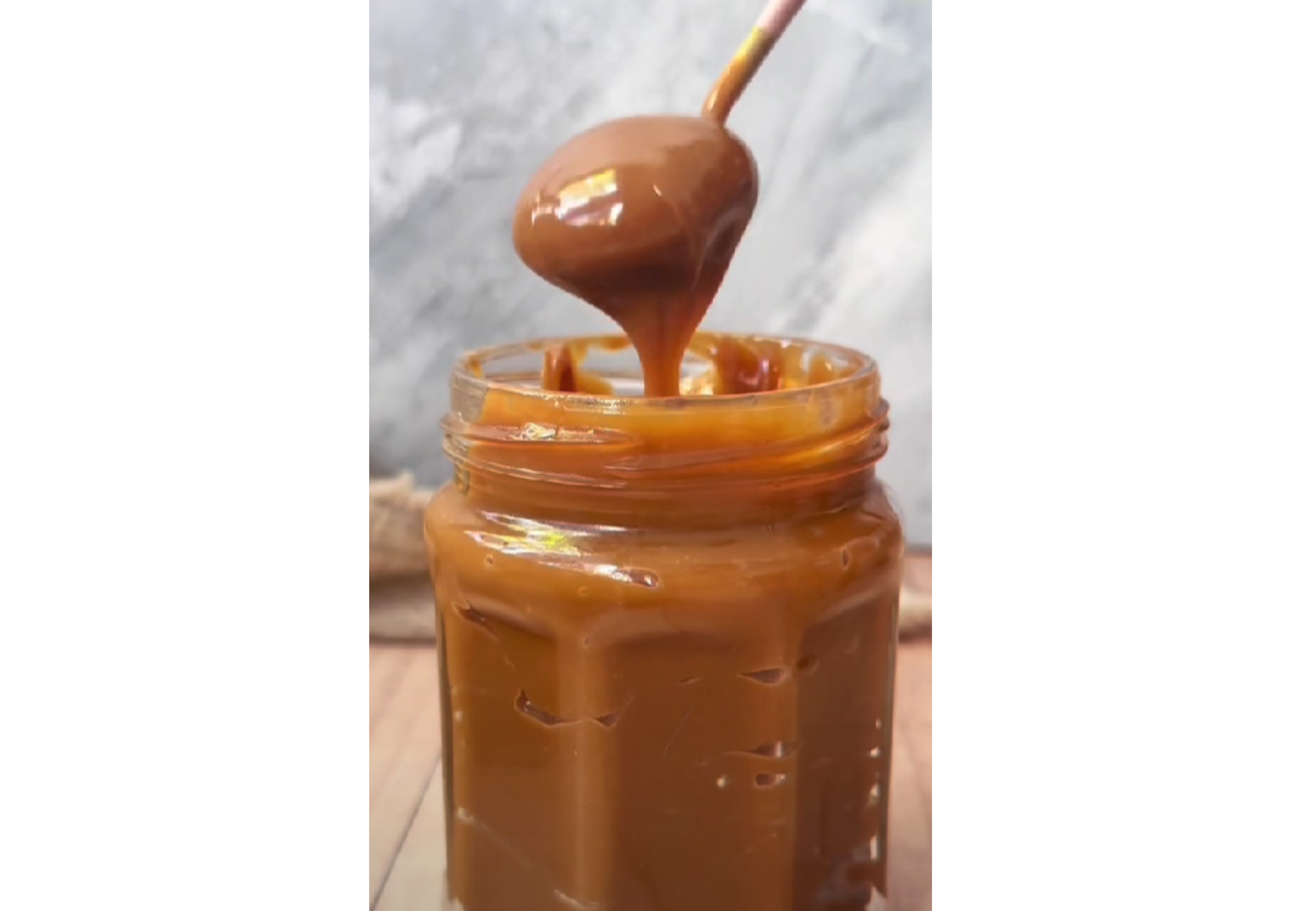 Así queda el dulce de leche keto.