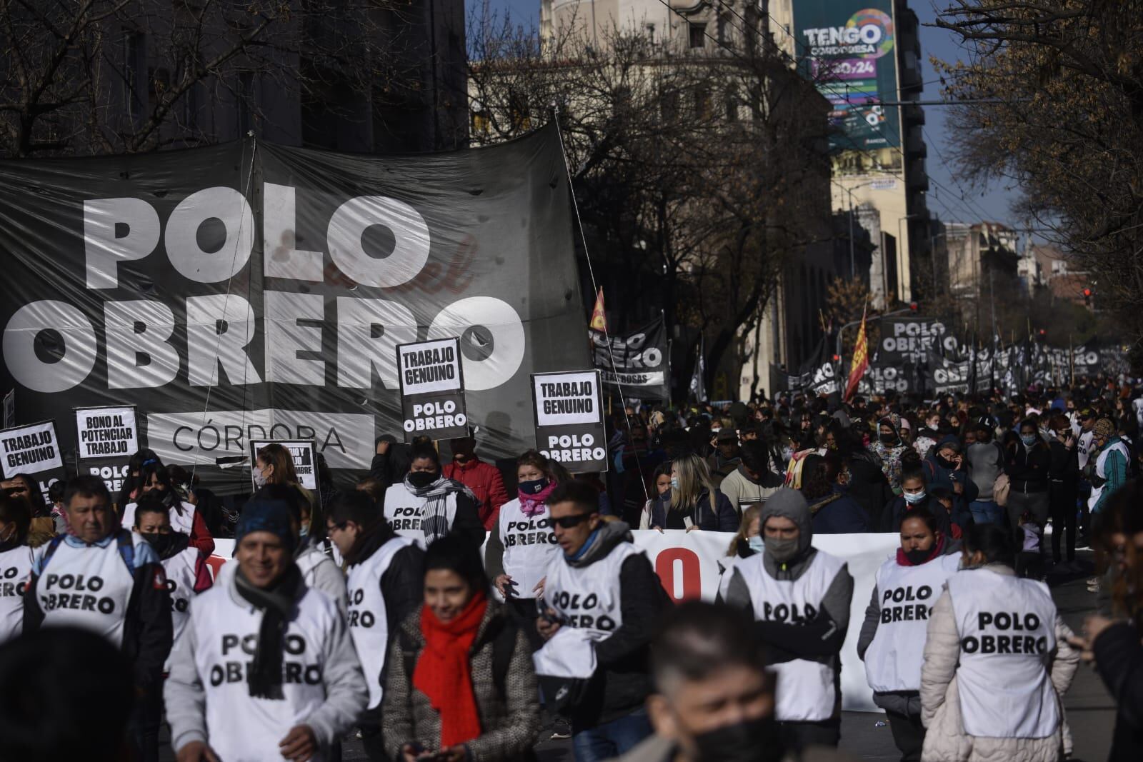 Córdoba. Jornada de protesta del Polo Obrero (Ramiro Pereyra/La Voz).