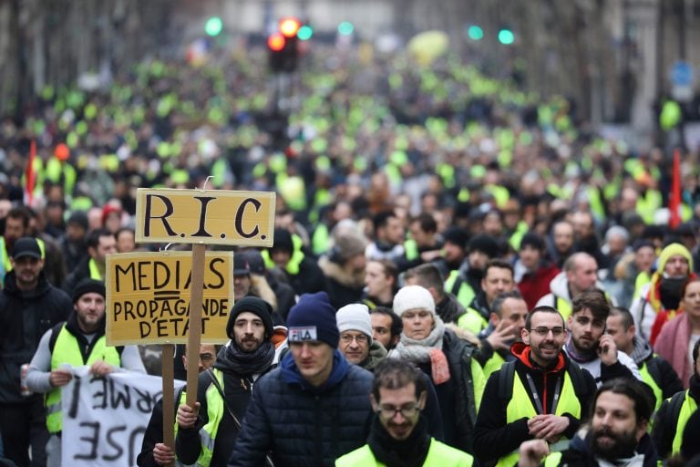 Novena manifestación de los chalecos amarillos en Francia (AFP)