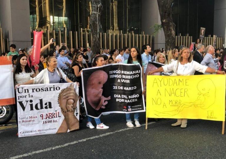 Marcha contra el aborto en Congreso