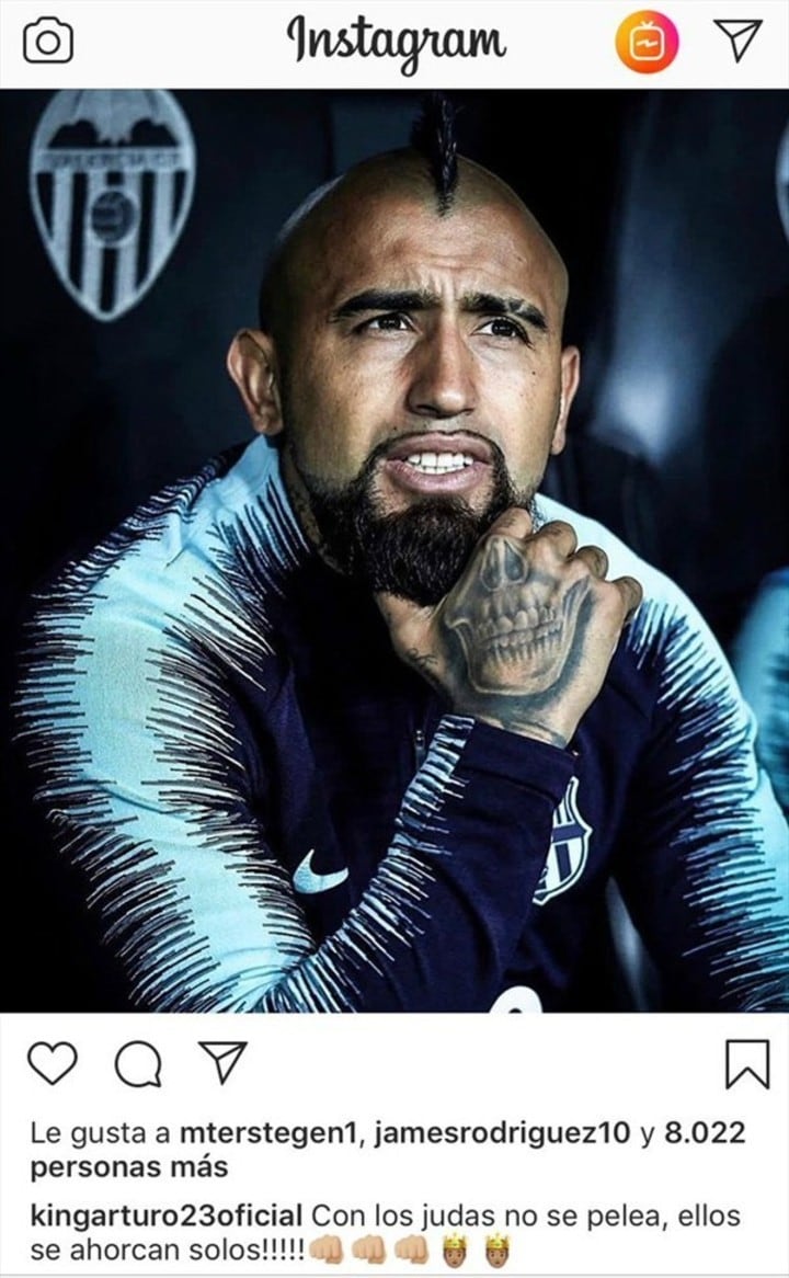 El polémico mensaje de Arturo Vidal por jugar poco en Barcelona.