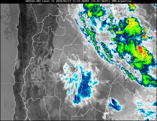 Imagen satelital del SMN.