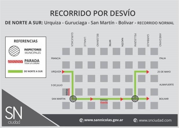 El Municipio difundió el esquema con los nuevos cambios.