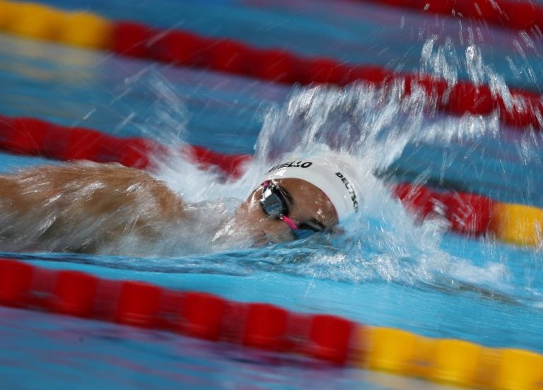 Pignatiello en acción durante la última competencia. Foto: REUTERS/Sergio Moraes.