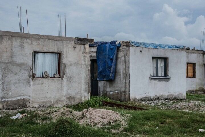 Casas construidas por cooperativas vinculadas a la organización Tupac Amaru.