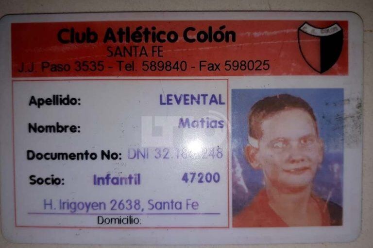 Matías Levental, hincha santafesino que vive en Israel y que es fanático de Colón. (LT10)