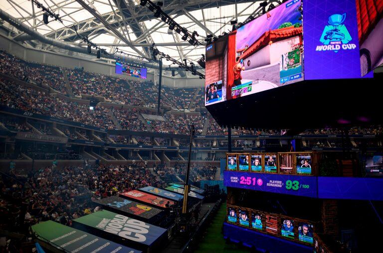 El Estadio Arthur Ashe, repleto de jóvenes. (Foto: Johannes EISELE / AFP)