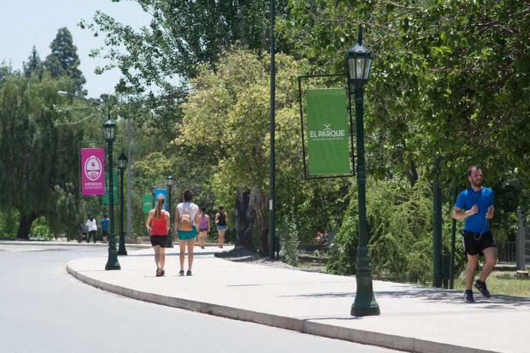 Obras en el Parque General San Martín.