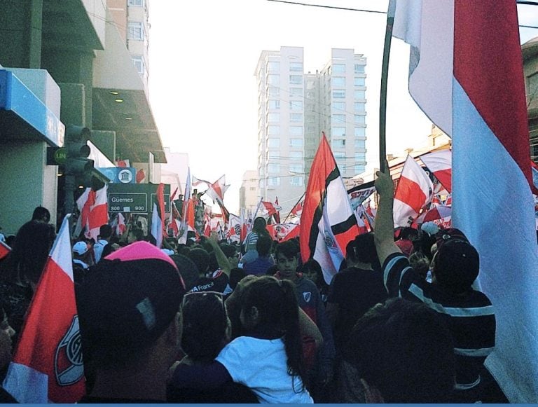 Los hinchas de River coparon el centro.