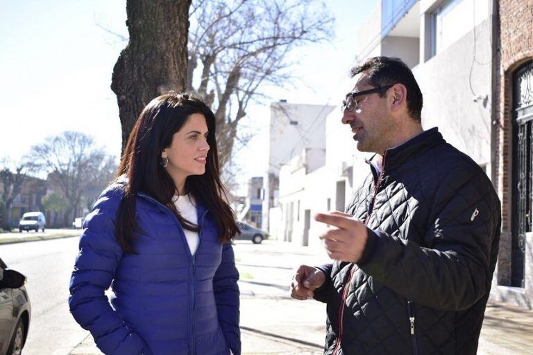 Volnovich y Sombra durante la campaña electoral.