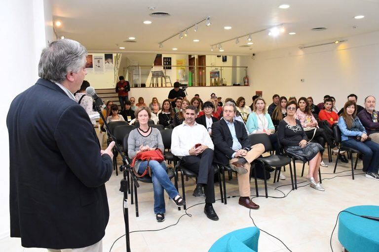 El ministro Moralejo, durante la apertura de las jornadas (Gobierno de La Pampa)