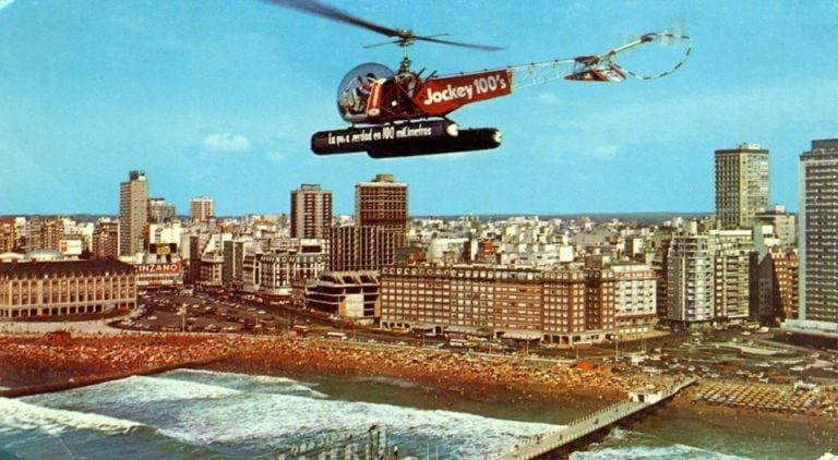 Playa Bristos desde el aire (Foto: Facebook Mar del Plata de Ayer)