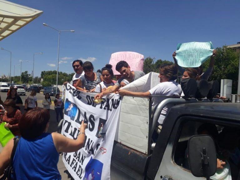 Mario Vilurón fue recibido con mucho cariño por los sanrafaelinos.