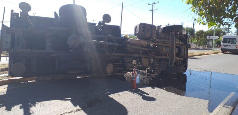 El accidente pudo haber sido trágico, en plena bajada de las Altas Cumbres.