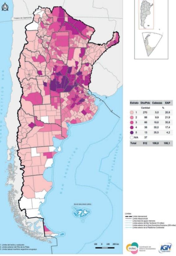 Producción porcinos censo 2018 - Fuente: INDEC