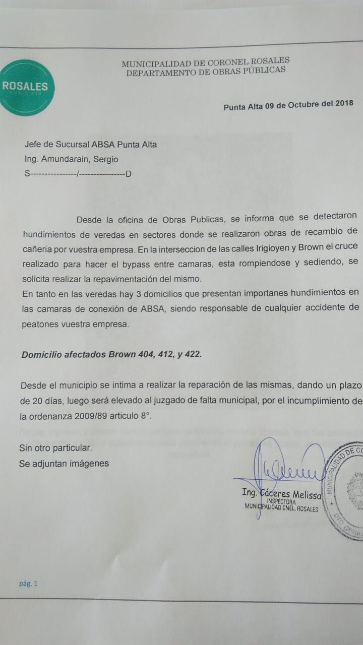 Algunas de las notas presentadas a ABSA