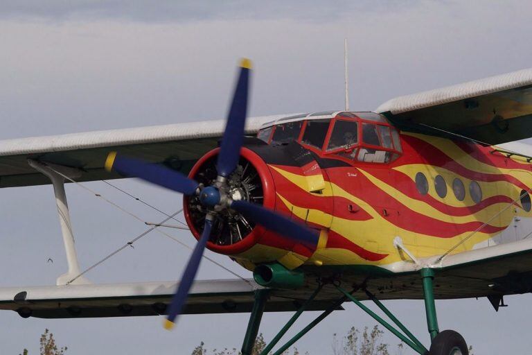 Hubo colas con más de una hora de espera para subirse al avión ruso Antonov.