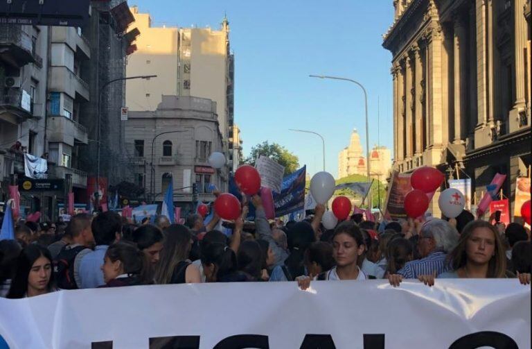 Marcha contra el aborto en Congreso