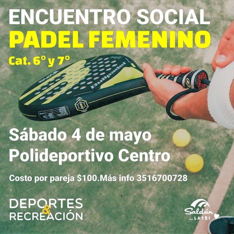 Encuentro de Padel Femenino en Saldán.