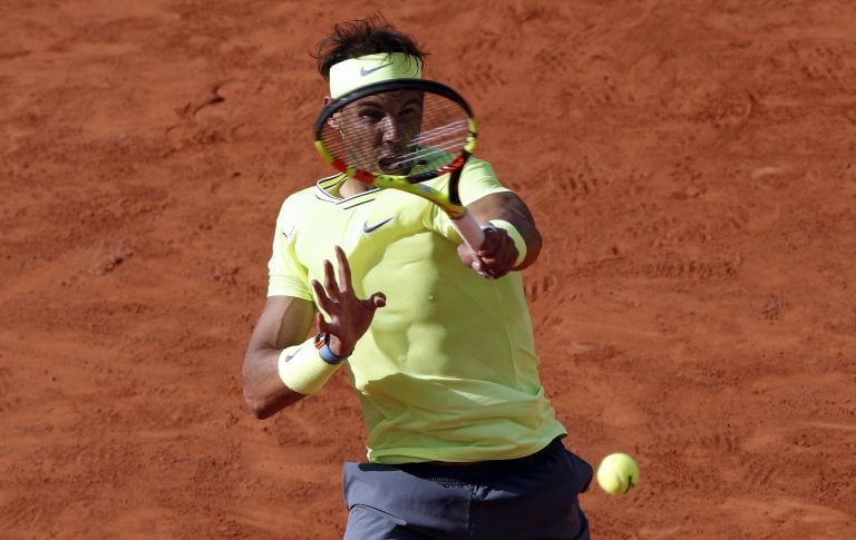 El Topo en acción.  (Tenis, Abierto, Francia, España) EFE/EPA/YOAN VALAT