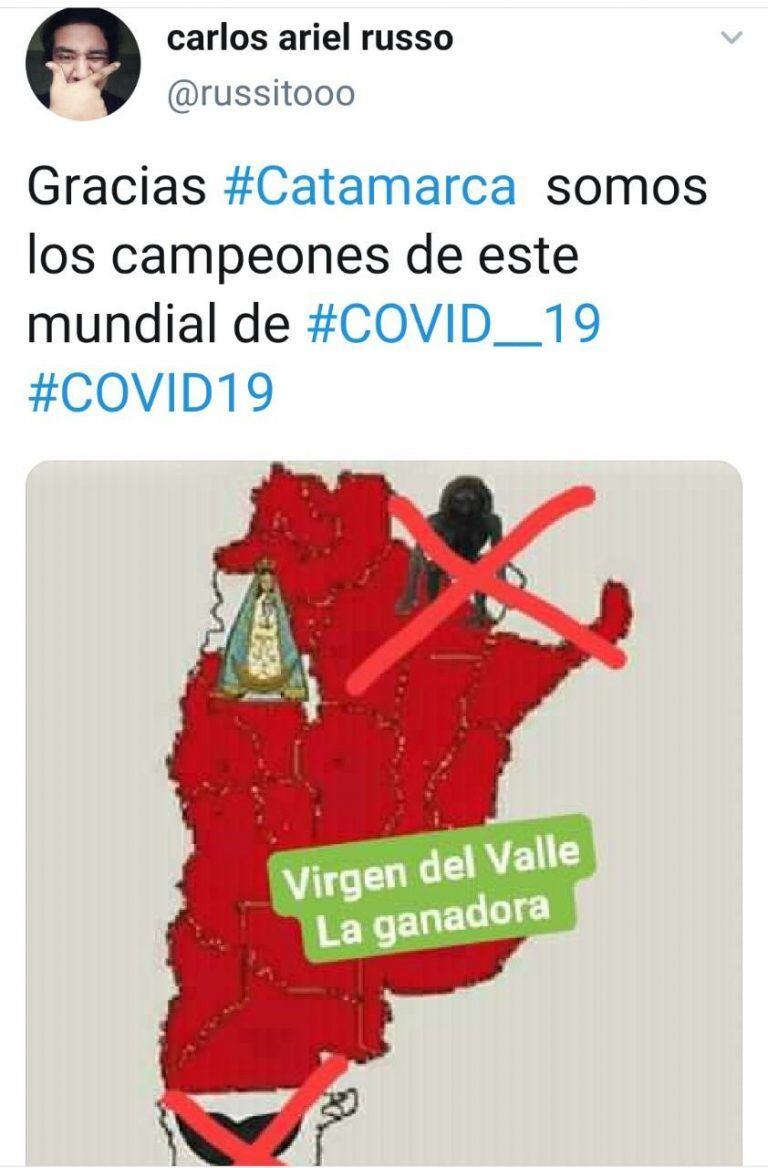 Los memes sobre Catamarca sin casos de coronavirus invadieron las redes sociales.