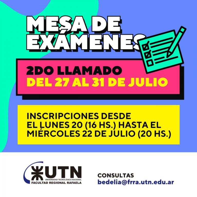 flyer utn exámenes