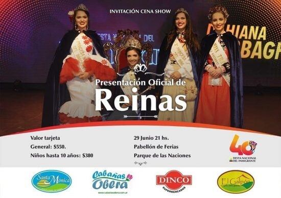 Presentación Reinas de la Fiesta Nacional del Inmigrante