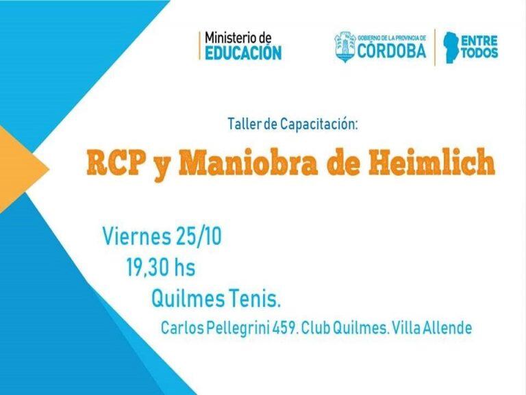 Curso de RCP en Villa Allende.