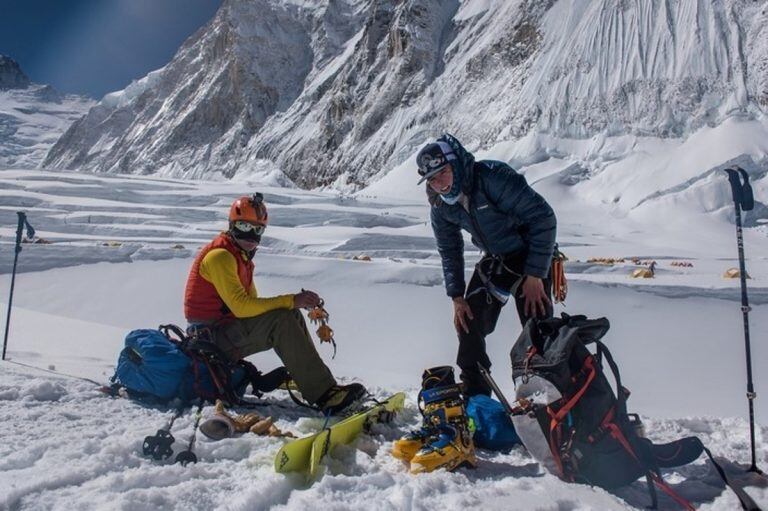 Hazaña lograda: Benegas y Moniz en el Everest