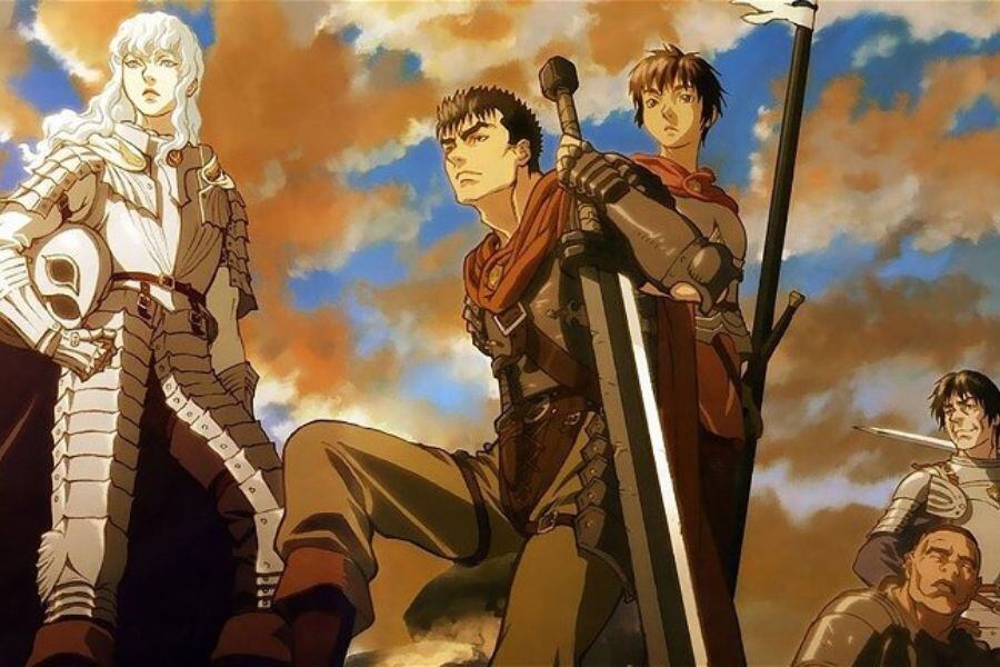 La historia de "Berserk" cuenta el camino de un mercenario en un mundo medieval de fantasía.