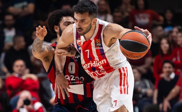 En el día de su cumpleaños, Facundo Campazzo y Estrella Roja superaron al Baskonia por la Euroliga. (Euroliga)