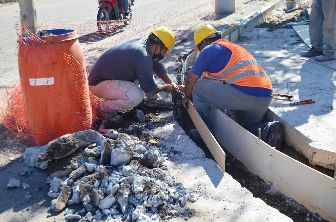 Los trabajos en el paseo Luis Huerta ahora stán enfocados en la cuarta cuadra. 