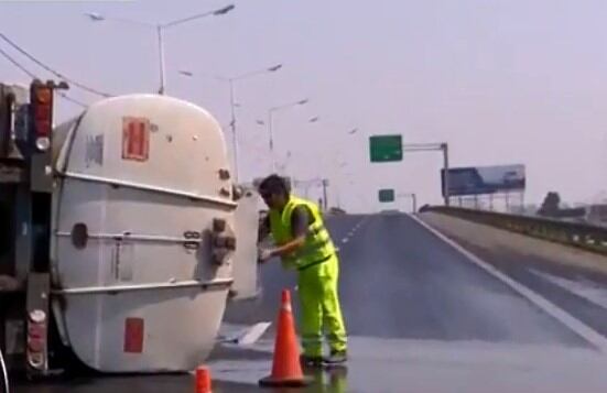 El accidente se produjo en Circunvalación y San Martín.