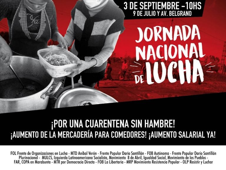 Jornada de protesta contra el hambre. (prensa FOL)