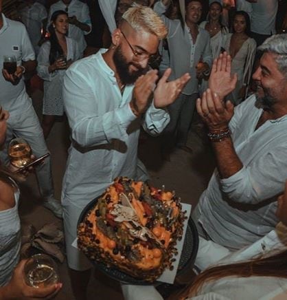 Maluma en su festejo de cumpleaños.