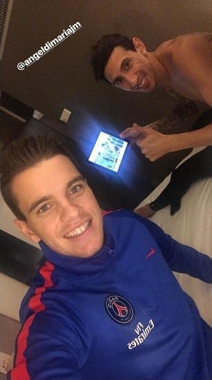 Giovani Lo Celso y Ángel Di María siguieron el partido de Central ante Gimnasia desde Francia. (@locelsogiovani)