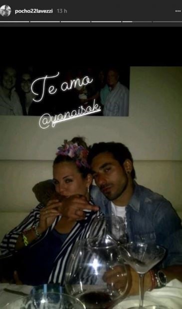 Saludo de Lavezzi a su novia